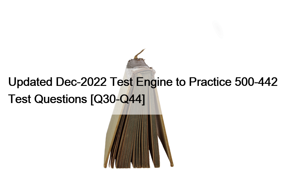 Updated Dec-2022 Test Engine to Practice 500-442 Test Questions [Q30-Q44]