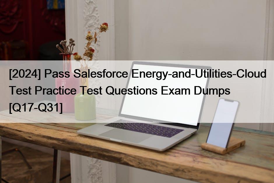 [2024] Pass Salesforce Energy-and-Utilities-Cloud Test Practice Test Questions Exam Dumps [Q17-Q31]